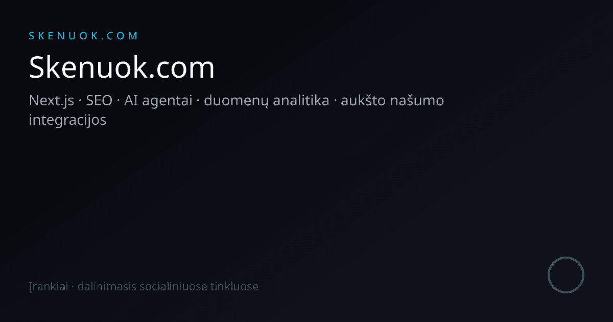 Profesionalus svetainių kūrimas ir AI valdomas SEO auditas